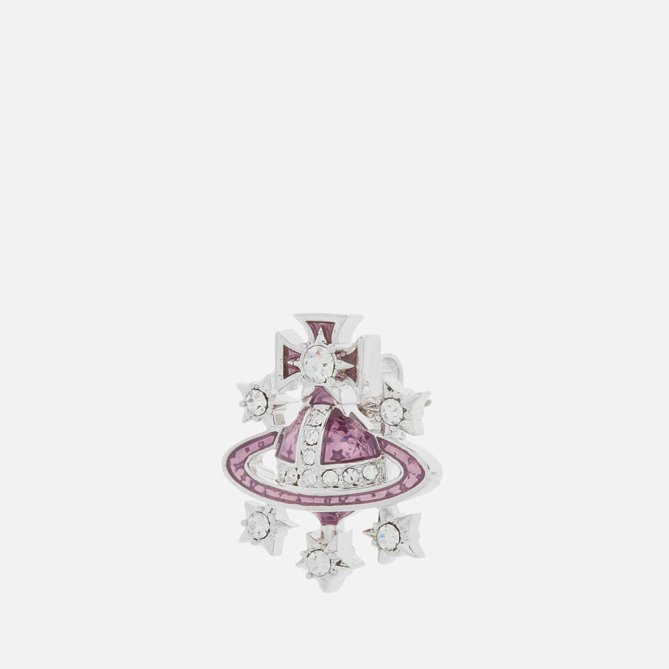 Vivienne Westwood Women's Dalila Bas Relief Earrings - Rhodium Light Amethyst Crystal