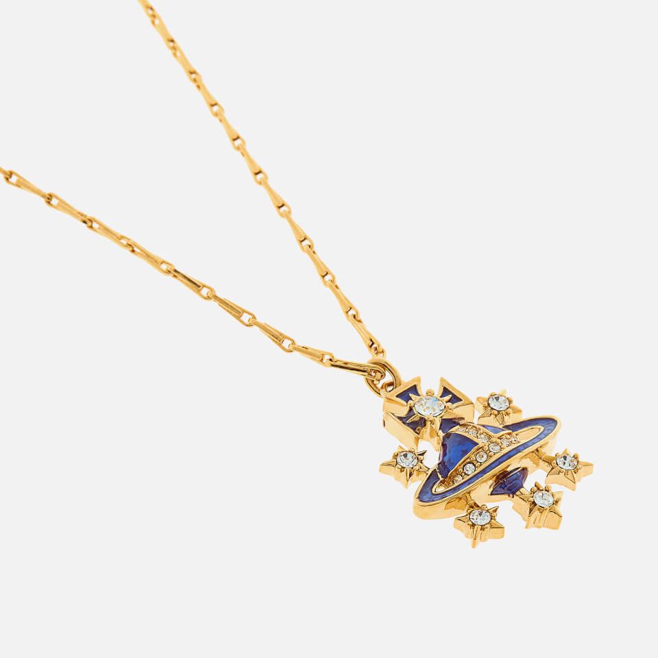 Vivienne Westwood Women's Dalila Bas Relief Pendant - Gold Cobalt Crystal