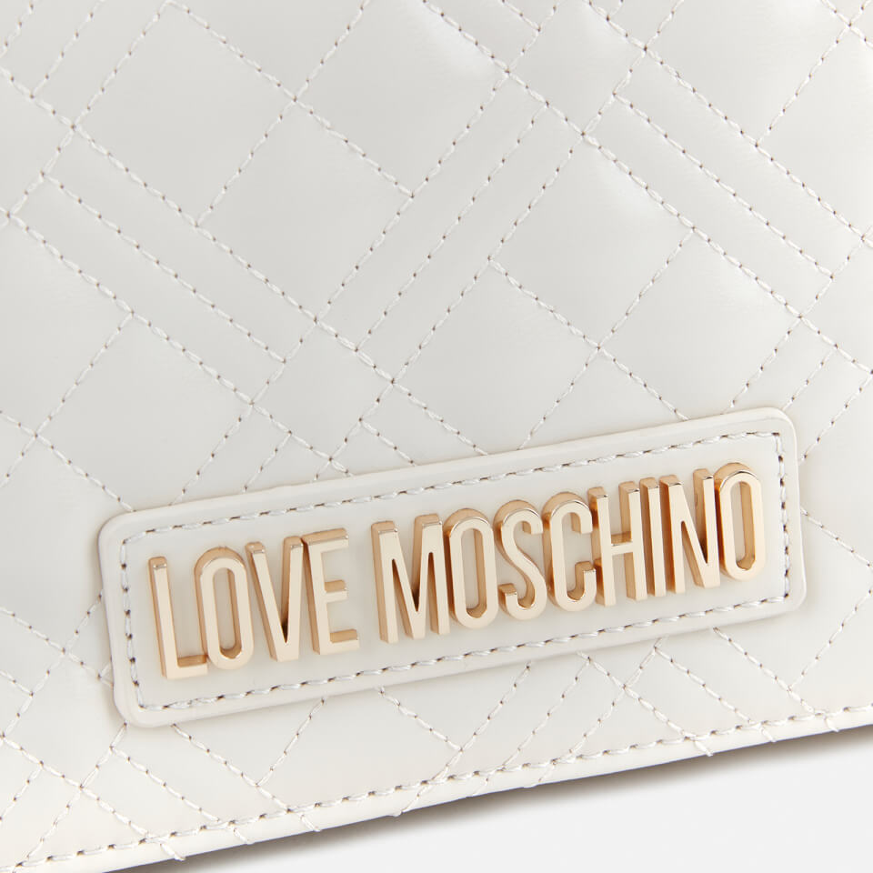 Love Moschino Women's Quilted Chain Shoulder Bag - Ivory