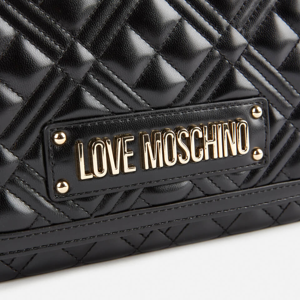 Love Moschino Women's Quilted Top Handle Bag - Black