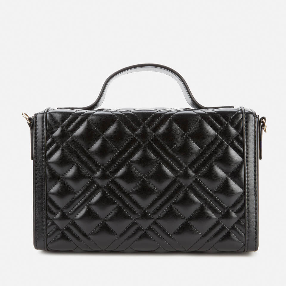 Love Moschino Women's Quilted Top Handle Bag - Black