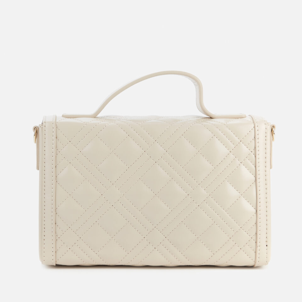 Love Moschino Women's Quilted Top Handle Bag - Ivory