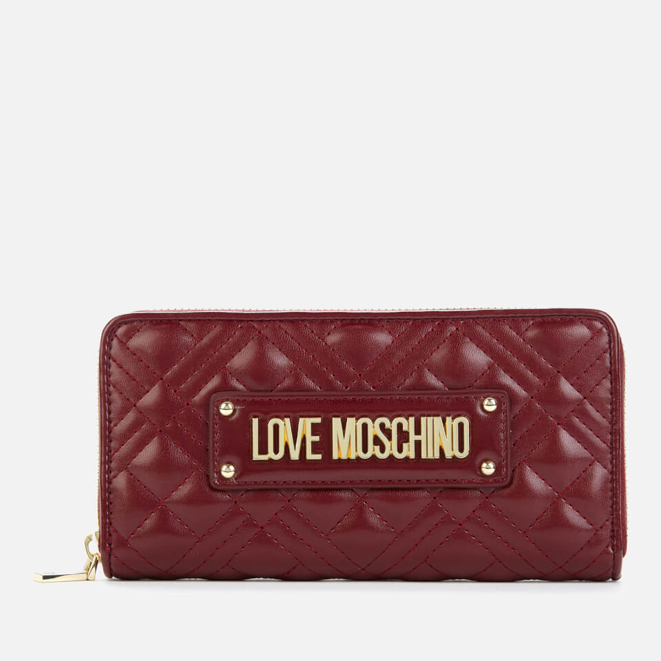 Love Moschino Women's Quilted Wallet - Burgundy