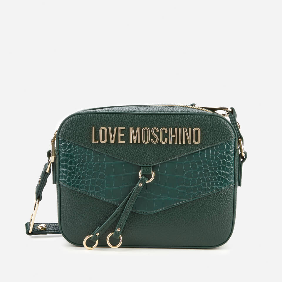 Love Moschino Women's Moc Croc Cross Body Bag - Green