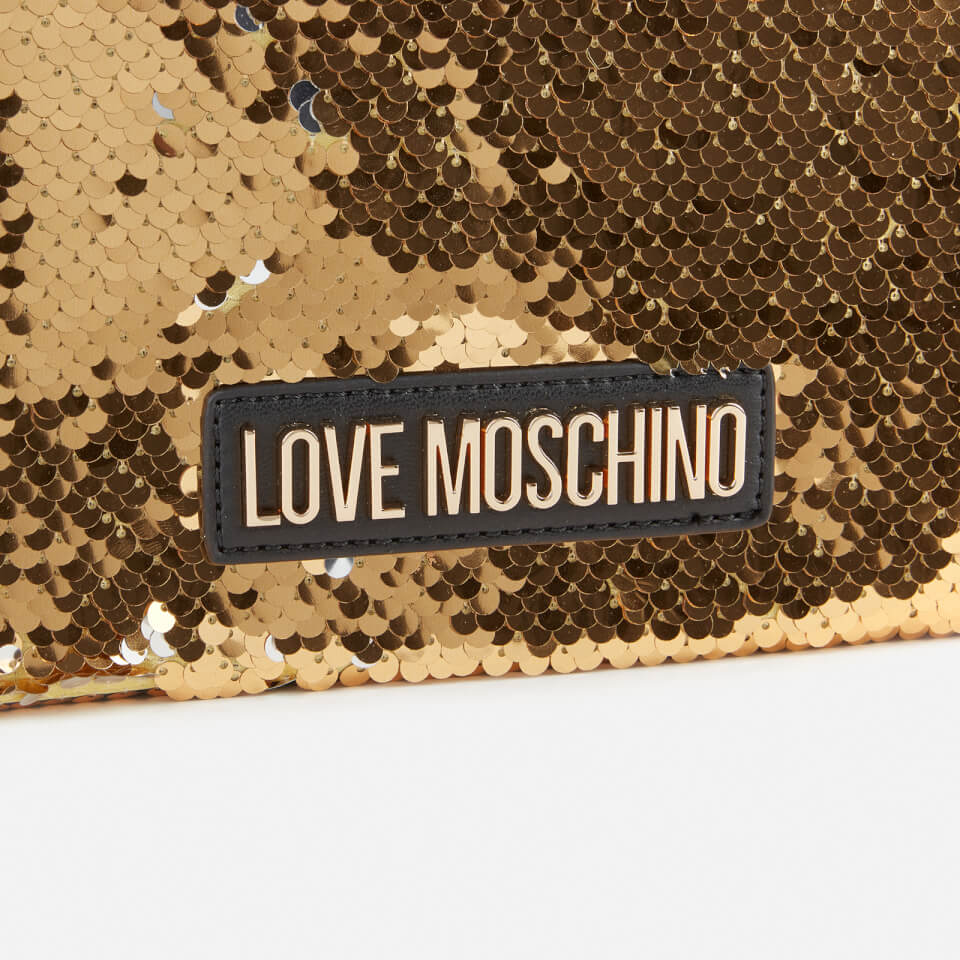 Love Moschino Women's Sequin Shoulder Bag - Gold
