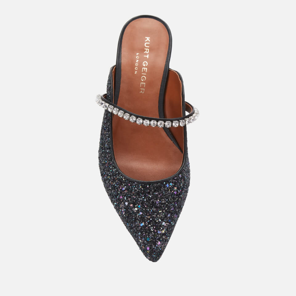 Kurt Geiger London Women s Princely 2 Leather Flat Mules Black Allsole