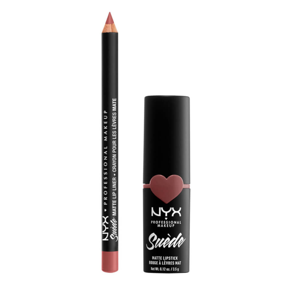 NYX Professional Makeup Suede Lip Kit - Brunch Me Light Dusty Rose
