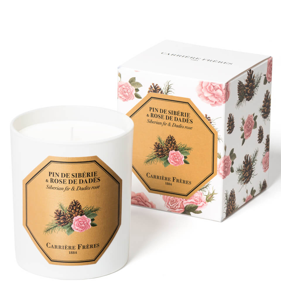 Carrière Frères Scented Candle Siberian fir & Dades Rose - 185 g