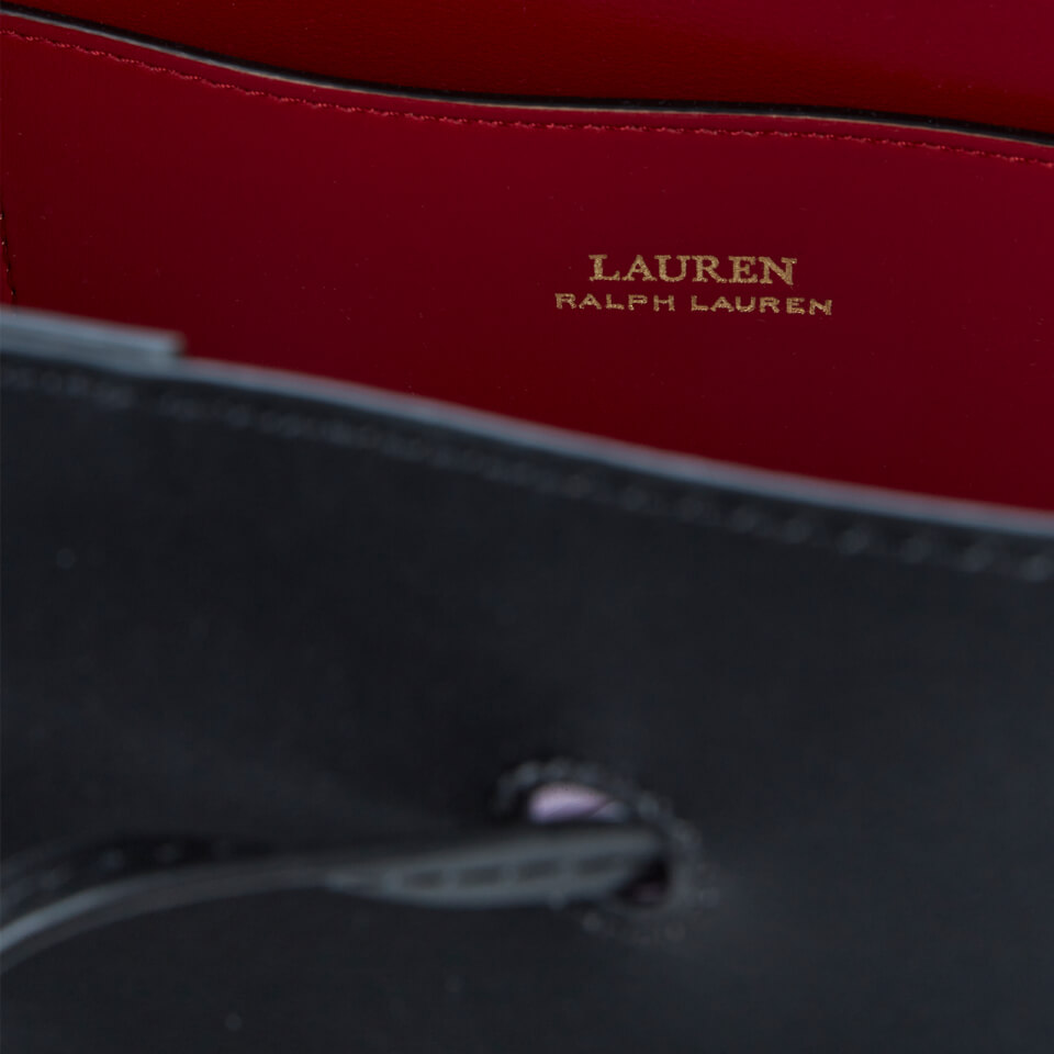 Lauren Ralph Lauren Women's Debby Medium Drawstring Bag - Black/Red