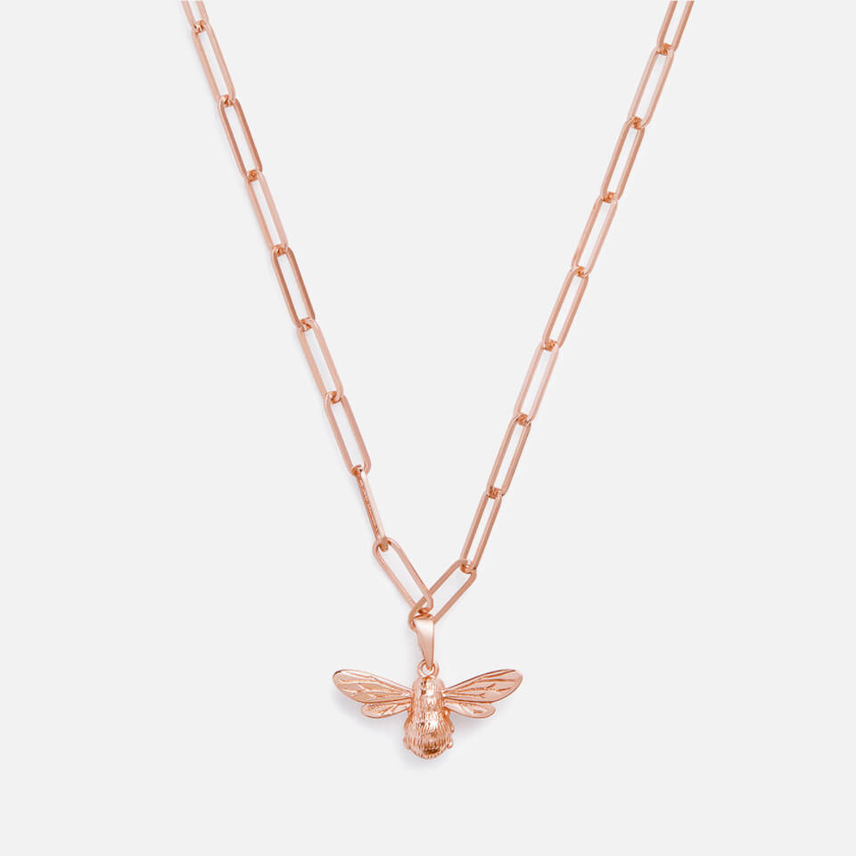 Olivia Burton Women's Lucky Bee Chunky Chain Necklace - Rose Gold