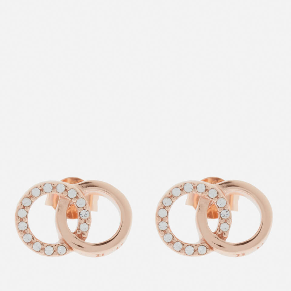 Olivia Burton Women's Bejewelled Classics Interlink Earrings - Rose Gold