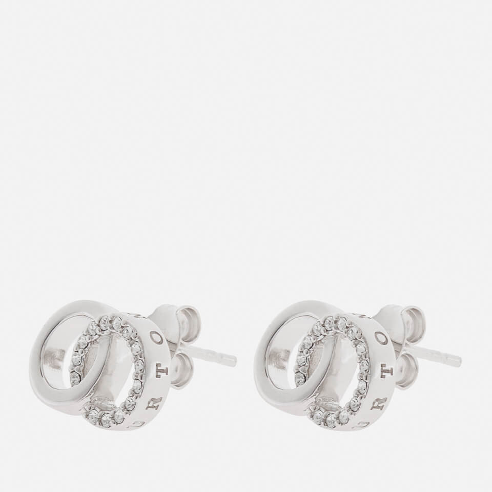 Olivia Burton Women's Bejewelled Classics Interlink Earrings - Silver