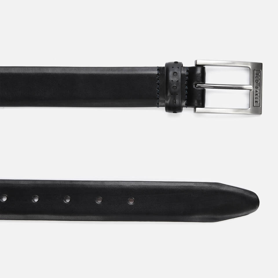 Ted Baker Men's Waffler Branded Leather Belt - Black