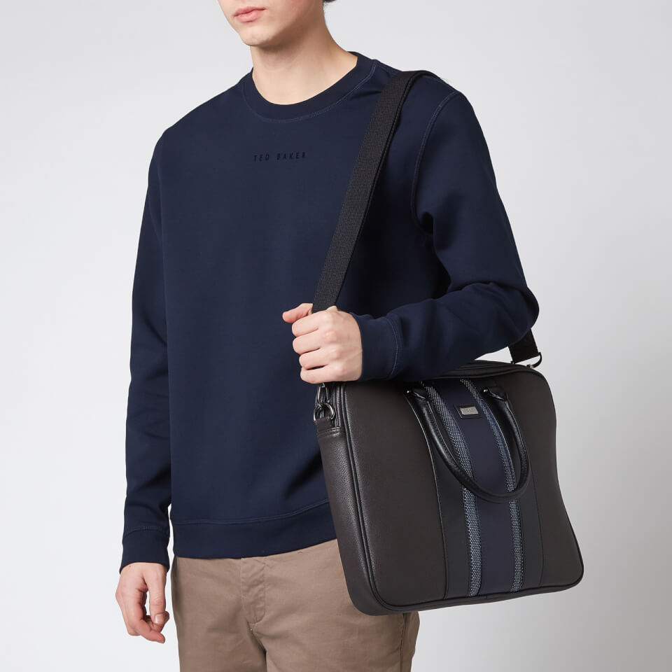 Ted Baker Men s Newbee Webbing Document Bag Brown Chocolate