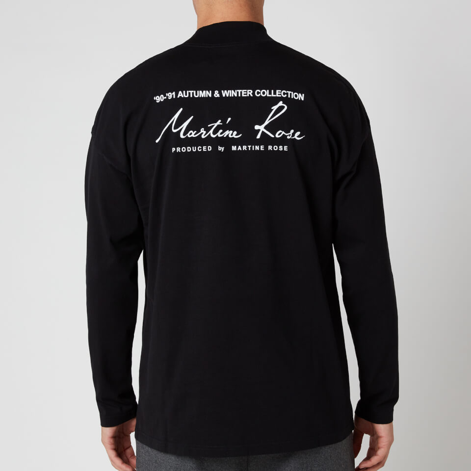 国内発送■MARTINE ROSE■FUNNEL NECK L/S T-SHIRT Martine Rose - Funnel Neck Long Sleeve T-Shirt - White BMX