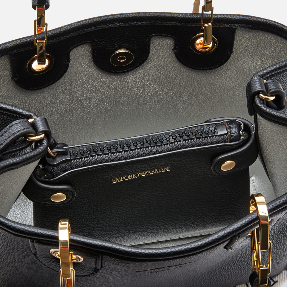 Emporio Armani Women's Medium Tote Bag - Black/Silver