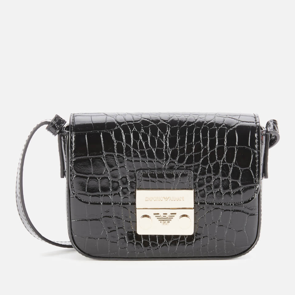 Emporio Armani Women's Mini Croc Bag - Dark Brown