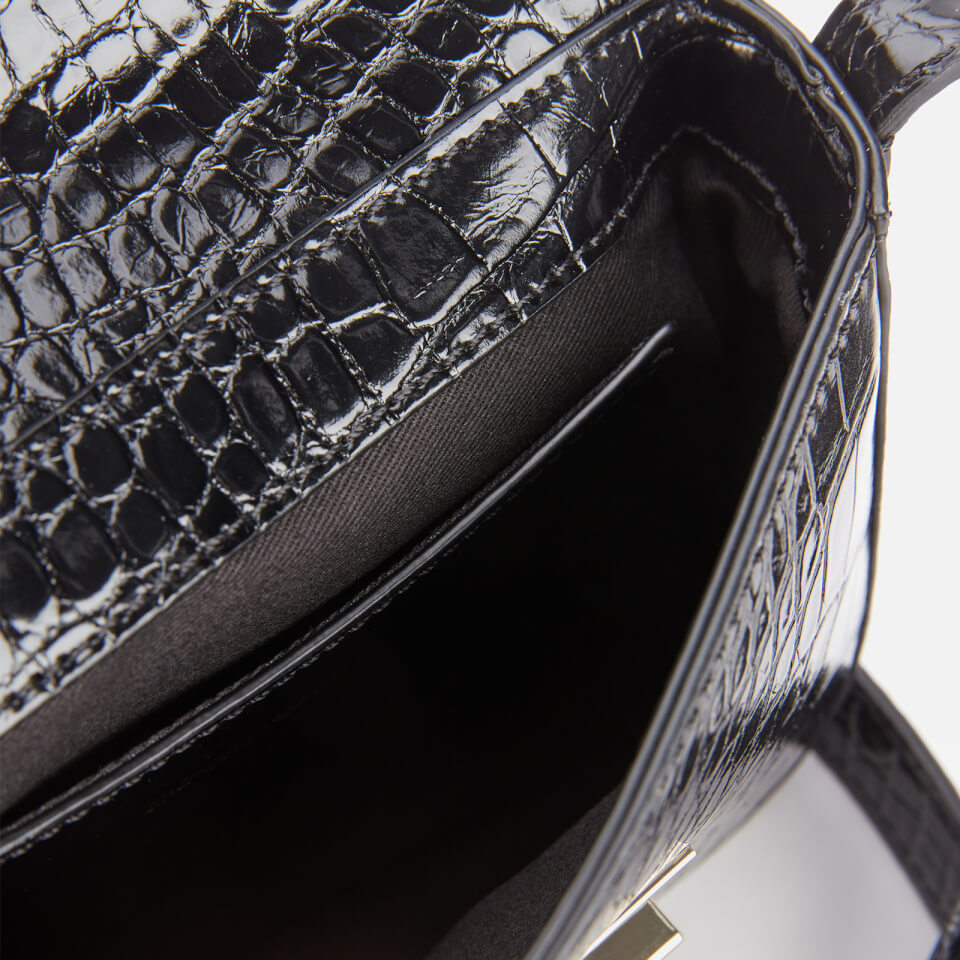 Emporio Armani Women's Mini Croc Bag - Dark Brown