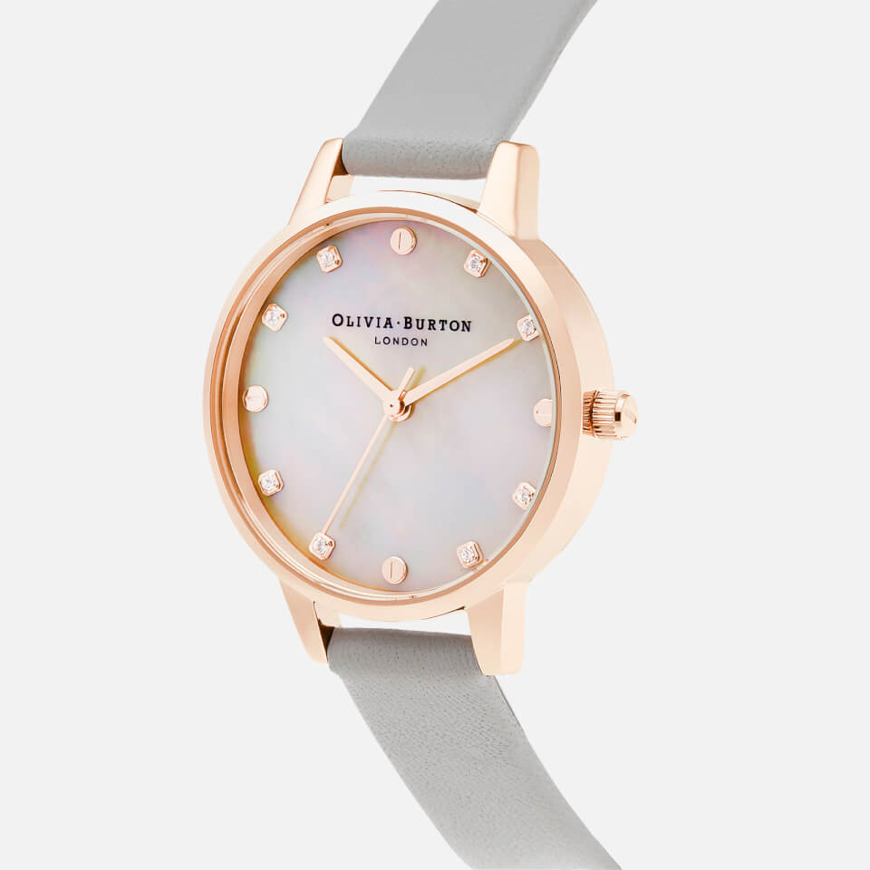 Olivia Burton Women's Classics Midi Mop Dial Watch - Grey & Rose Gold
