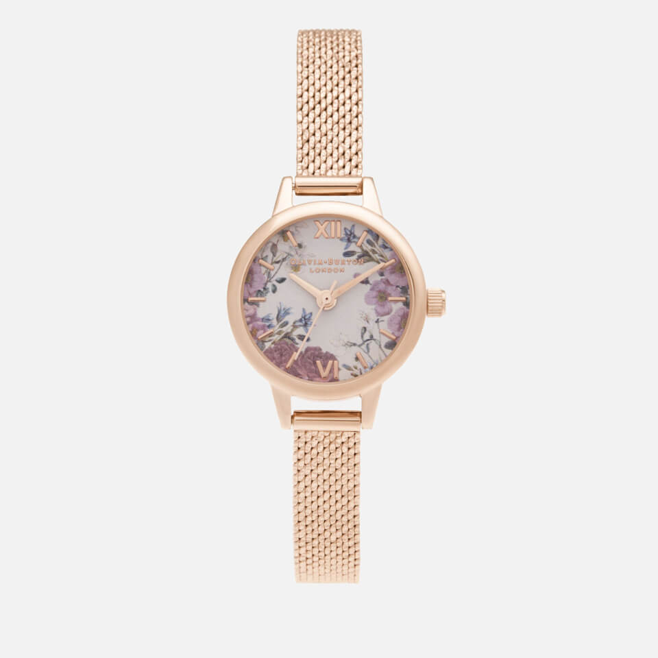Olivia Burton Women's British Blooms Mini Dial Bracelet Watch - Rose Gold