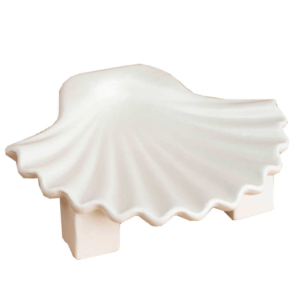 Los Objetos Decorativos Seashell Plate - White