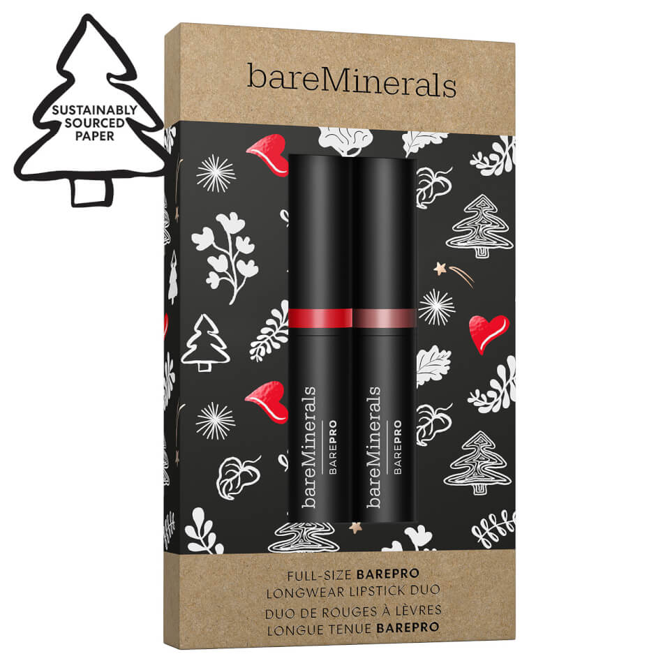 bareMinerals Full Size Barepro Longwear Lipstick Duo