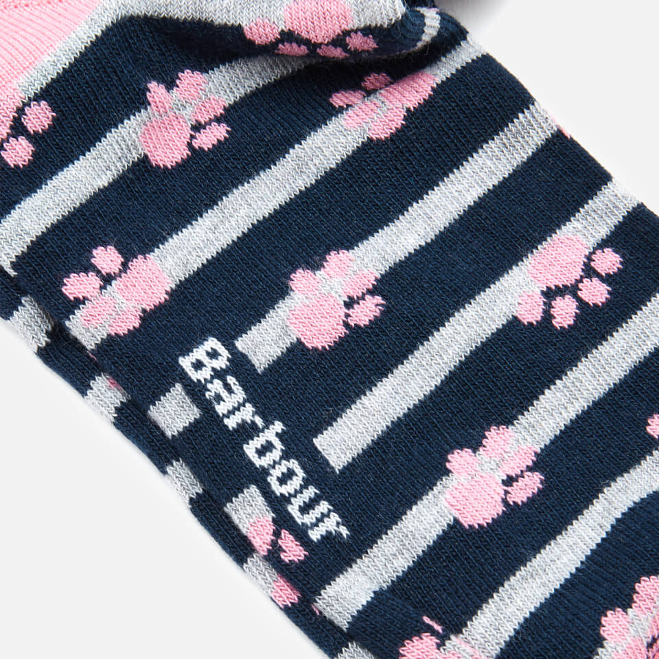 Barbour Casual Women's Terrier Paw Sock Giftbox - Pink/Grey/Navy
