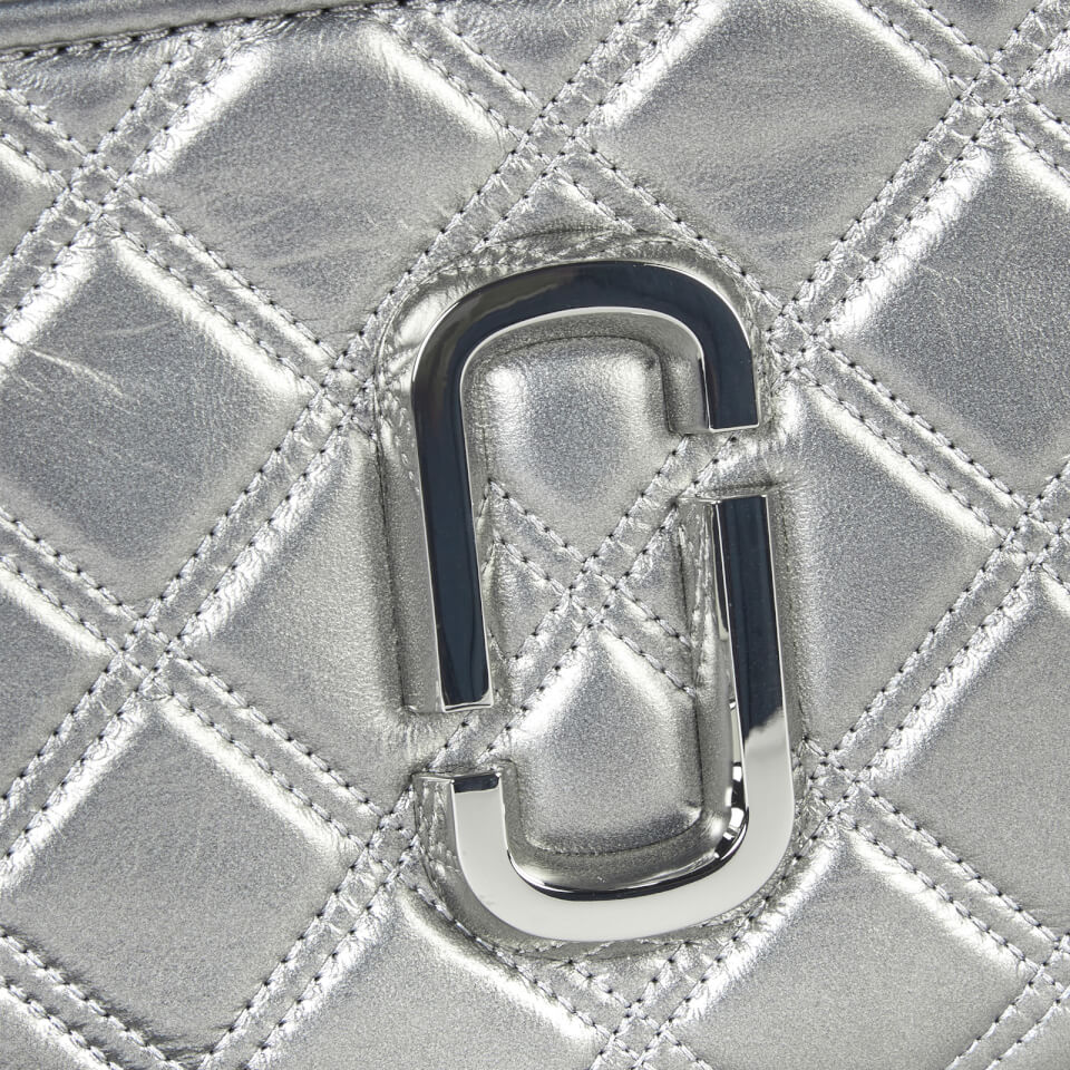 Marc Jacobs Women's The Softshot 17 Quilted Metallic Bag - Silver