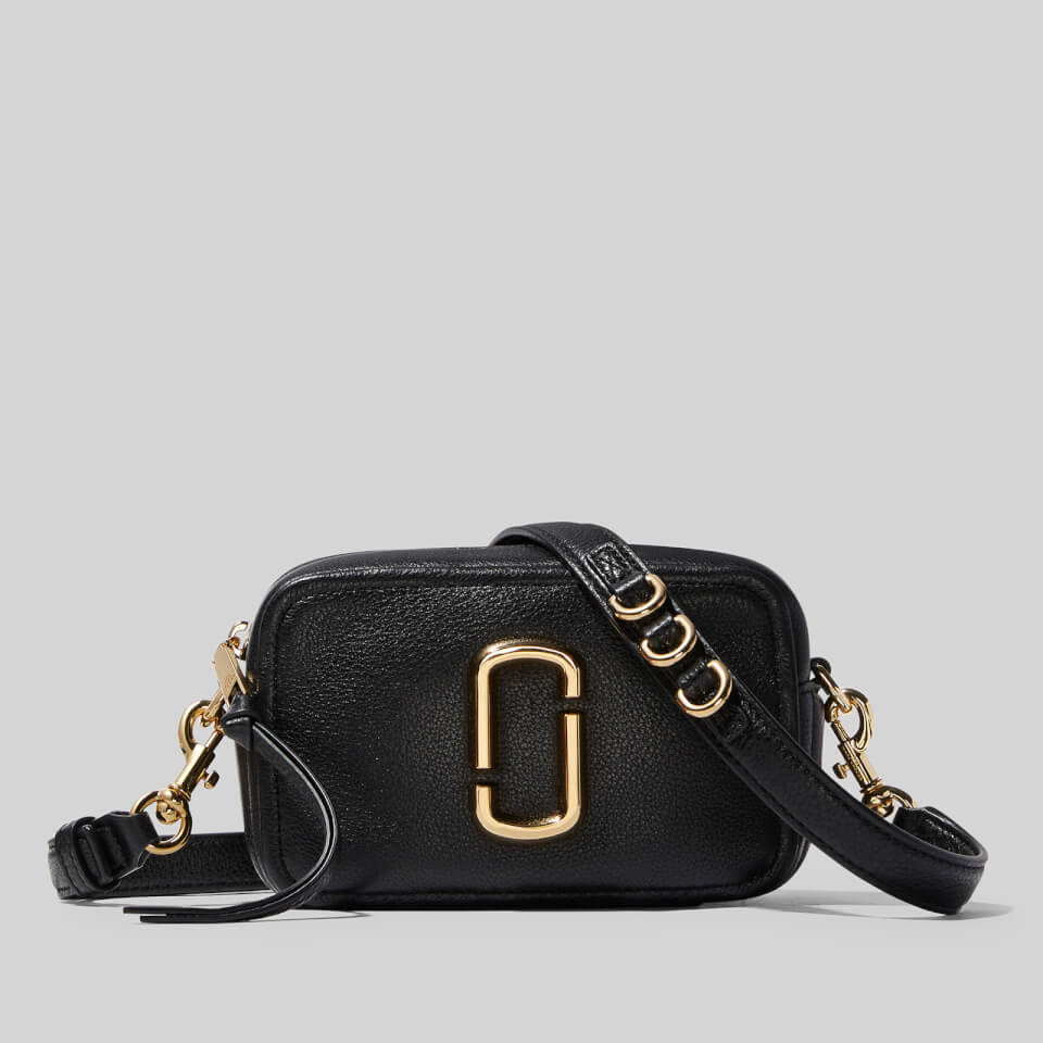 Marc Jacobs Softshot 17 Leather Crossbody Bag In Black