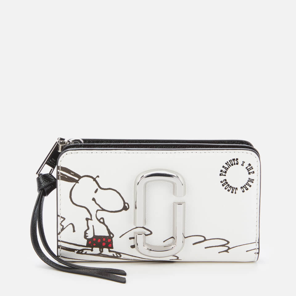Marc Jacobs Women's Snapshot Peanuts Americana Compact Wallet - White Multi