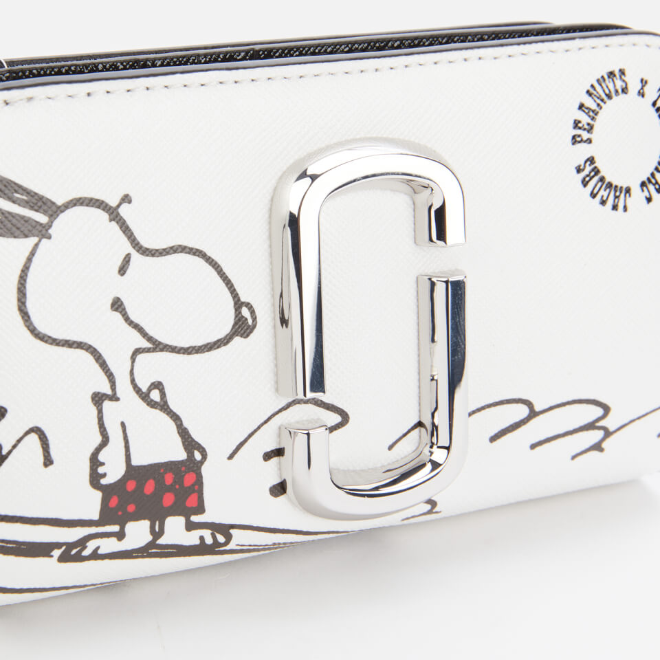 Marc Jacobs Women's Snapshot Peanuts Americana Compact Wallet - White Multi