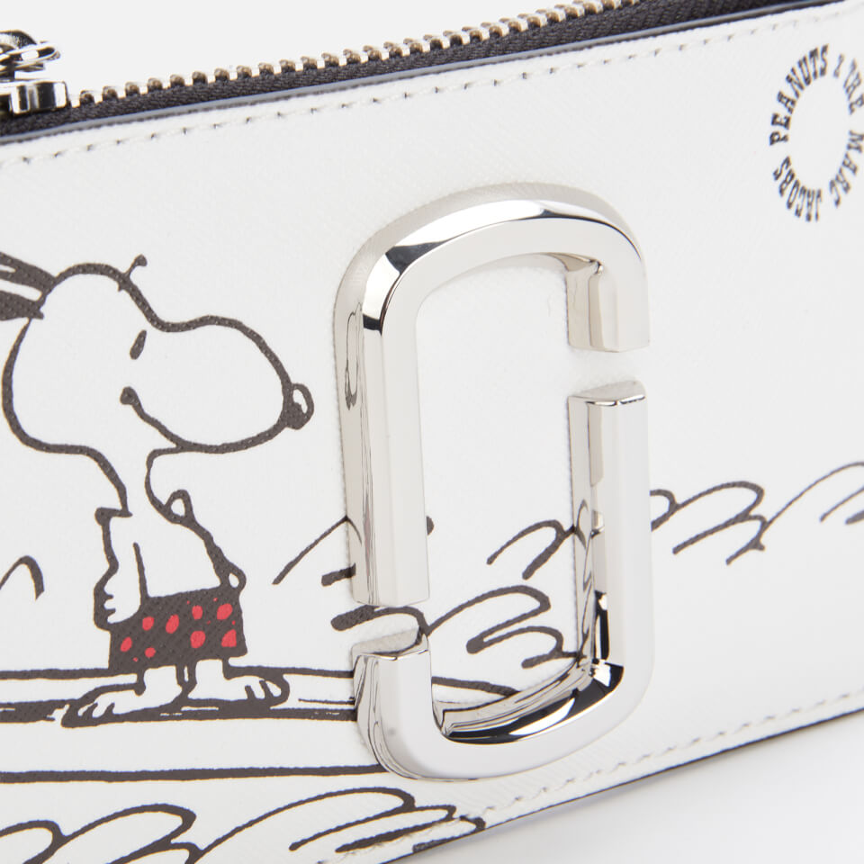 Marc Jacobs Women's Snapshot Peanuts Americana Top Zip Multi Wallet - White Multi