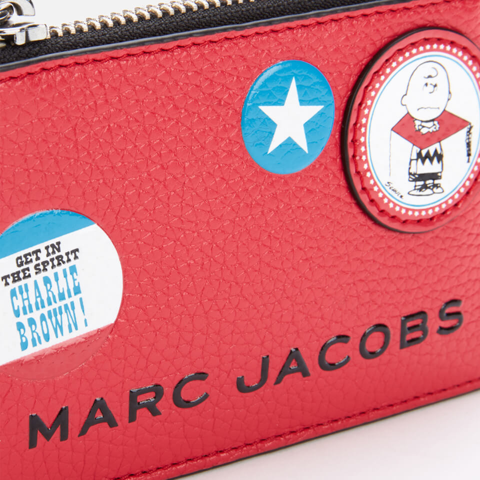 Marc Jacobs Women's The Box Peanuts Americana Top Zip Wallet - Red Multi