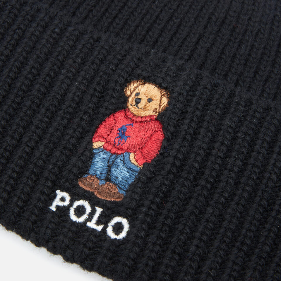 Polo bear knit hat top