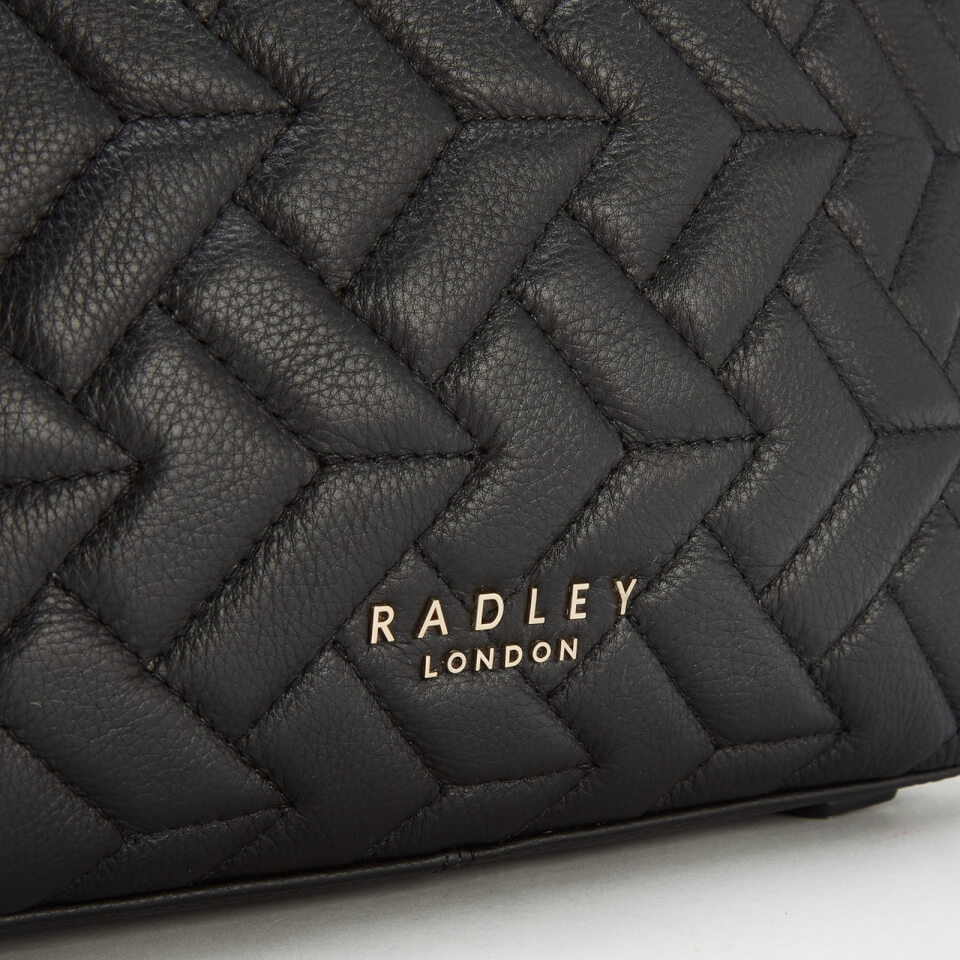 Radley Women s Wood Street Quilt Medium Ziptop Cross Body Bag Black