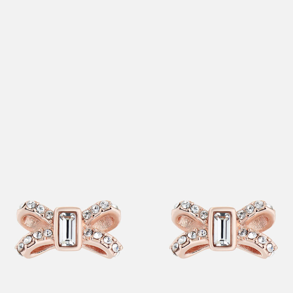 Ted Baker Women's Sabla: Crystal Sparkle Bow Stud Earrings - Rose Gold/Crystal
