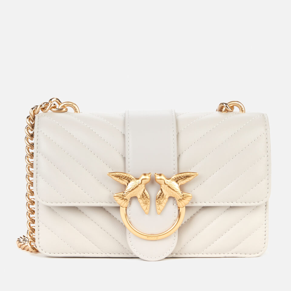 Pinko Women's Love Mini Icon V Quilt Bag - Ice