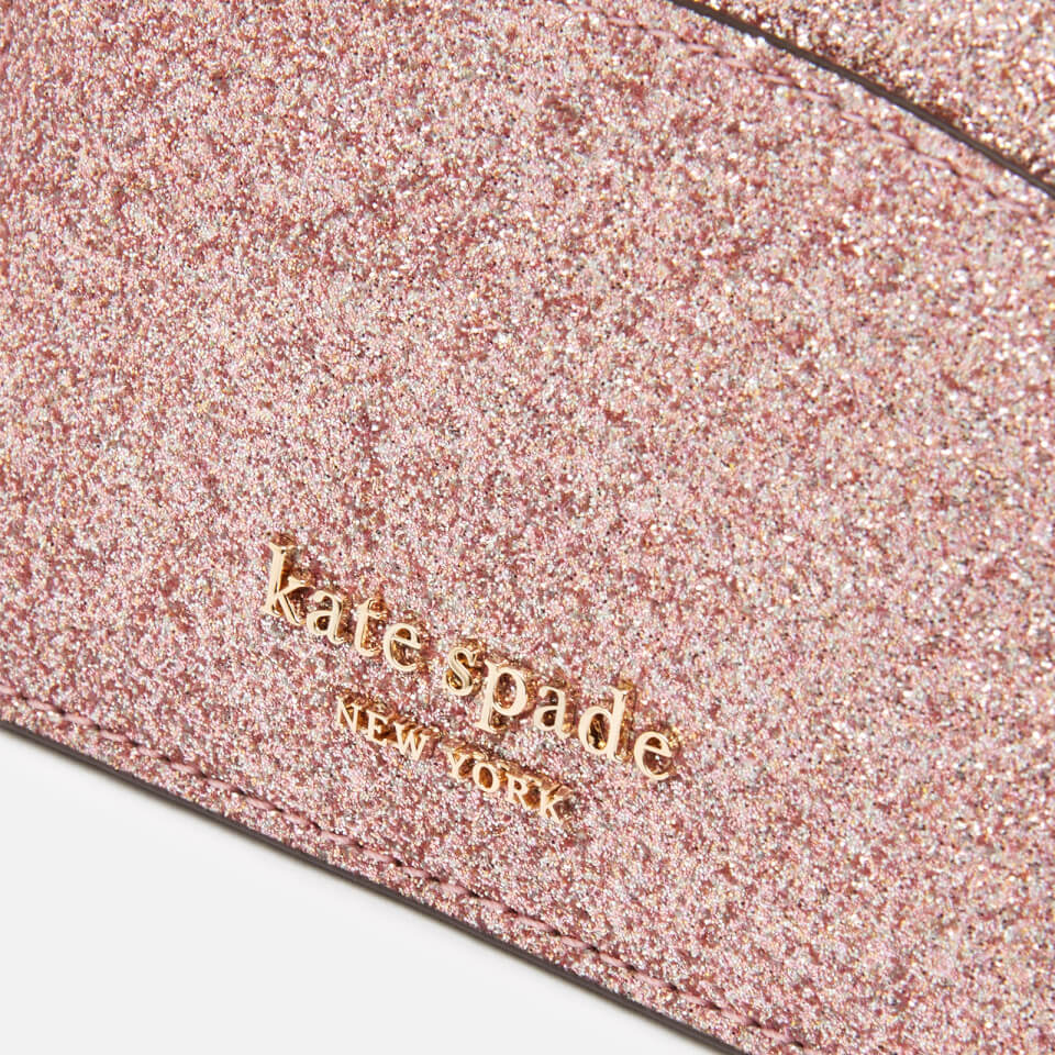 Kate Spade New York Women's Spencer Glitter Card Holder - Rose Gold