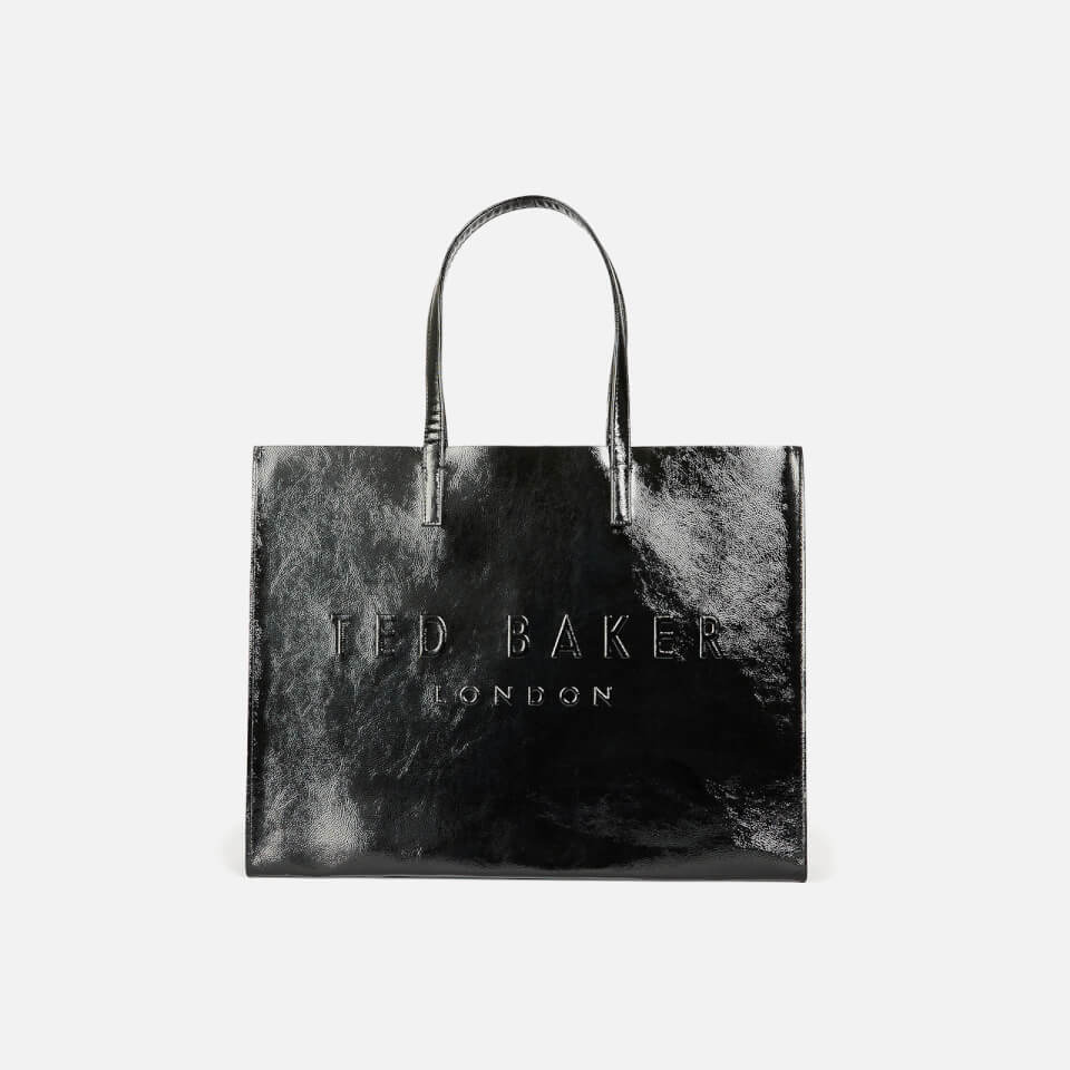 Ted Baker Women's Aevacon East/West Crinkle Patent Embossed Crosshatch Icon Bag - Black