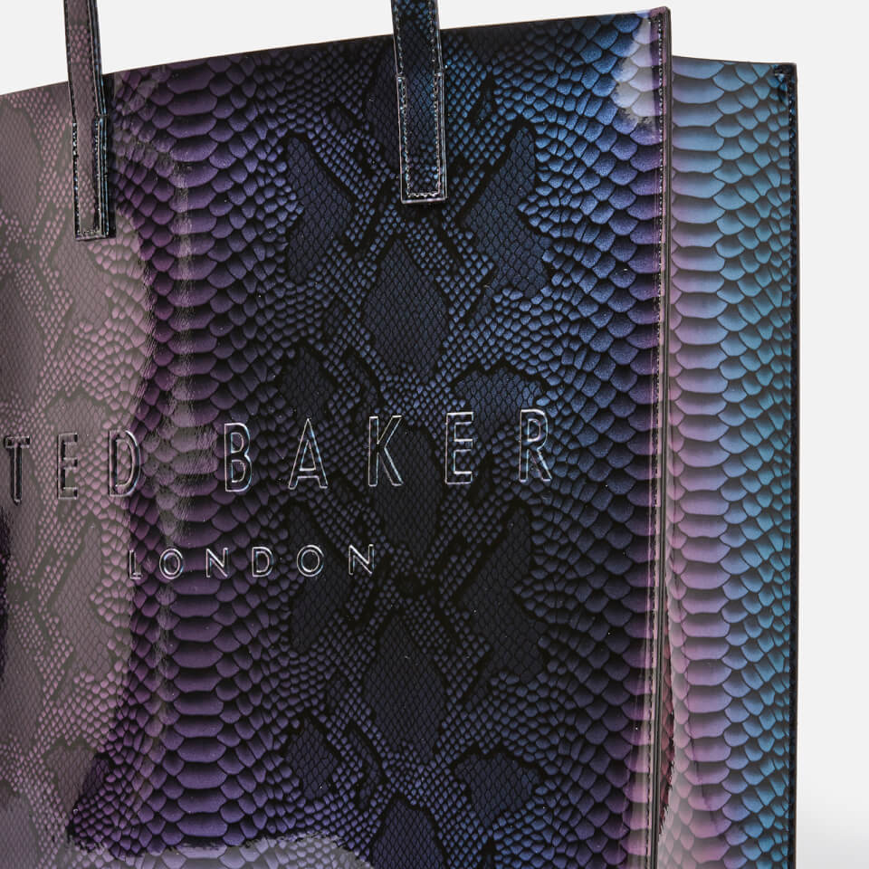 Ted Baker Women's Jemacon Holographic Imitation Snake Large Icon Bag - Bright Blue