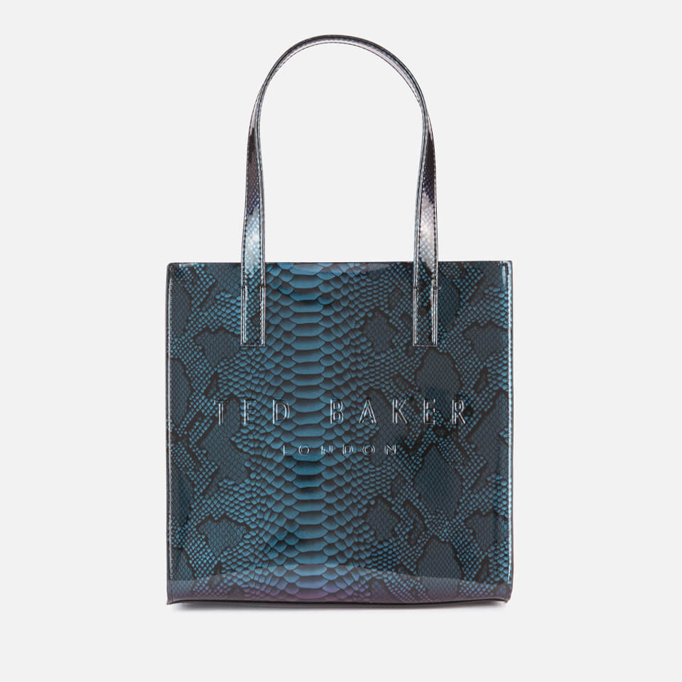 Ted Baker Women's Josicon Holographic Imitation Snake Small Icon Bag - Bright Blue