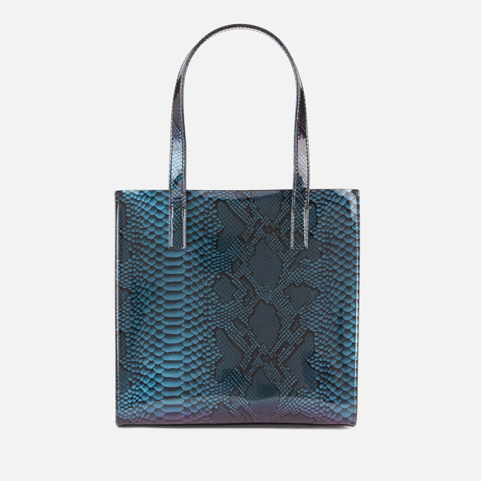 Ted Baker Women's Josicon Holographic Imitation Snake Small Icon Bag - Bright Blue