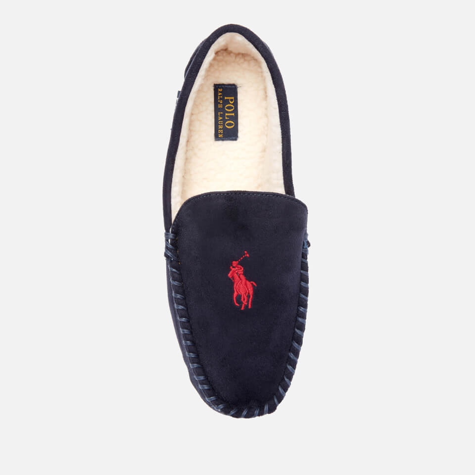 Polo Ralph Lauren Men's Dezi Iv Suede Mocassin Slippers - Navy | FREE ...