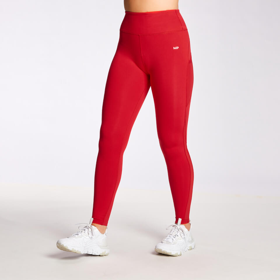 Women's Red Leggings, Gym Clothing, Myprotien