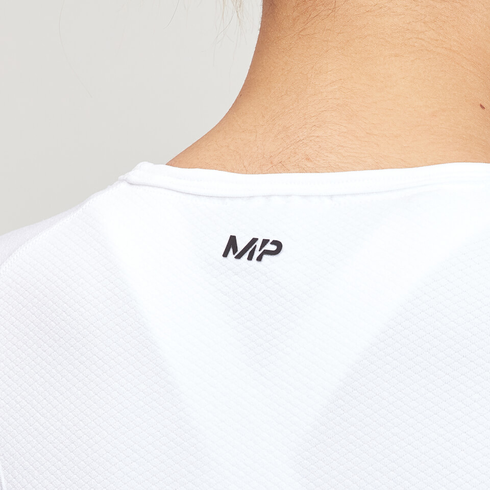 MP Women's Shape Seamless Long Sleeve Crop Top - White