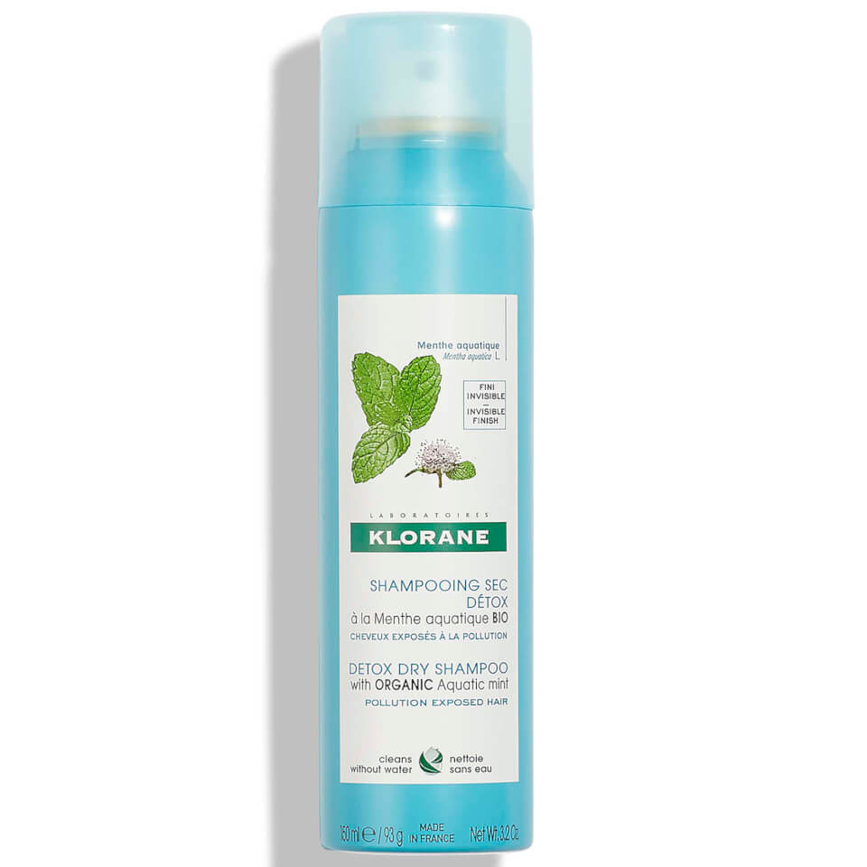 KLORANE Detox Dry Shampoo with Organic Aquatic Mint for Pollution-Exposed Hair 150ml