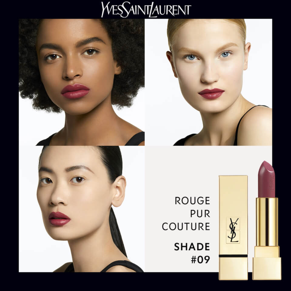 YSL Rouge Pur Couture Lipstick 09 and Black Leopard Cap Set
