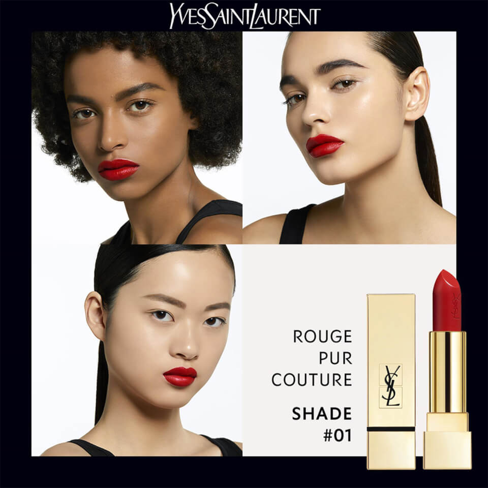 Yves Saint Laurent Rouge Pur Couture Lipstick 01 and 09 Heart and Stars Caps Set
