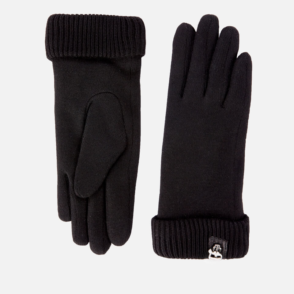 KARL LAGERFELD Women's K/Ikonik Pin Knit Gloves - Black