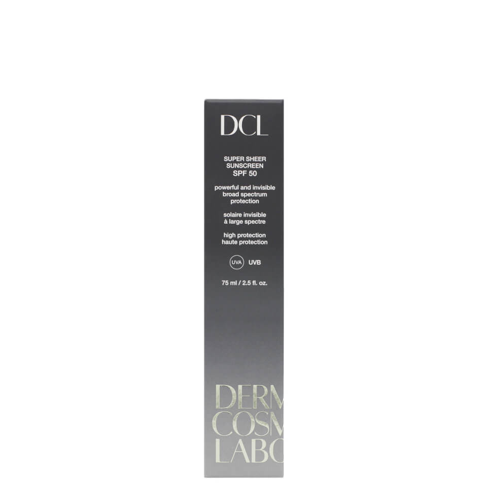 DCL Skincare Super Sheer SPF50 Broad Spectrum Protection Sunscreen 75ml